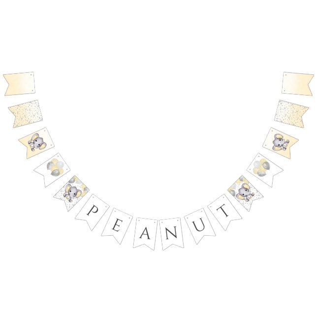 Babystövel för laveringsbubblor i cute Gult Vimplar (Alla)