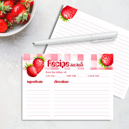 Babystövel Gingham för jordgubbsrecept på recept p Tack Kort