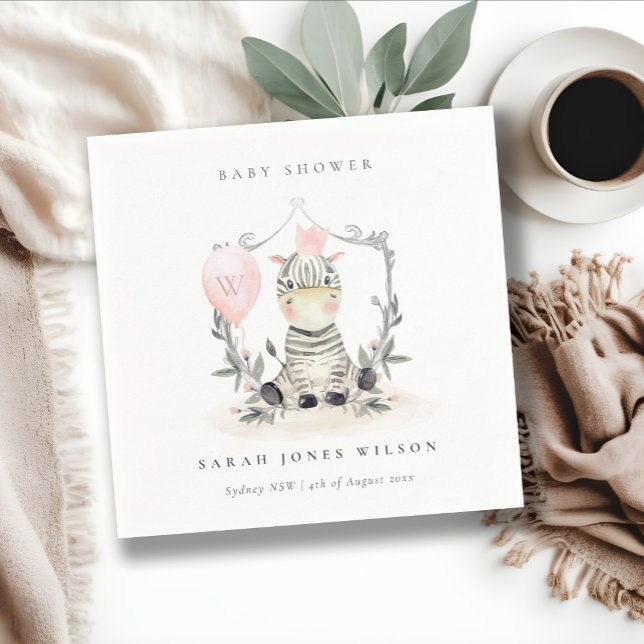 Babystövel i  Baby Zebra-blomman i ballongen Pappersservett (Skapare uppladdad)