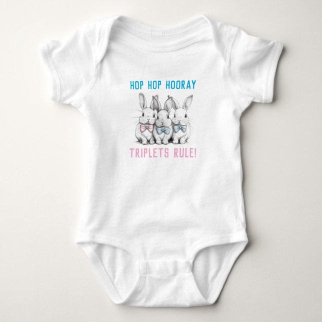 Babystövel, Påskhare, blandade provdockor, T Shirt (Framsida)