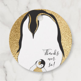 Babystövel Penguin Gåvor Etiketter