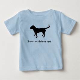 Babyt-skjorta svart lab silhouette tee