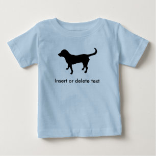 Babyt-skjorta svart lab silhouette tee