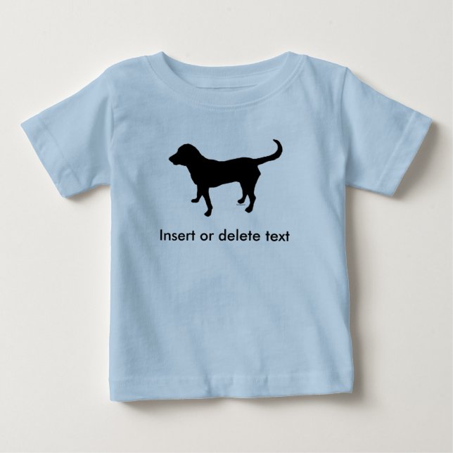 Babyt-skjorta svart lab silhouette tee (Framsida)