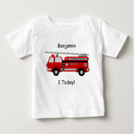 Babyt-Skjortan med avfyrar lastbilen, namn och T Shirt