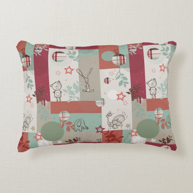 Babytäckemönster 2 prydnadskudde (Framsidan)