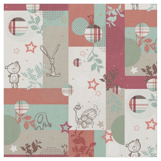 Babytäckemönster 2 tyg (Närbild)