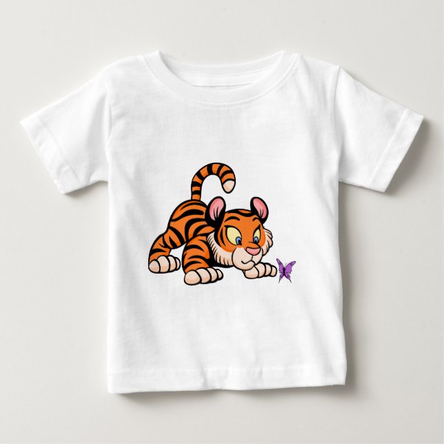 Babytiger med fjärilen tee (Framsida)