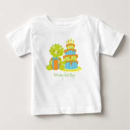 BabyTriceratopsDinosaur & födelsedagtårta T-shirt
