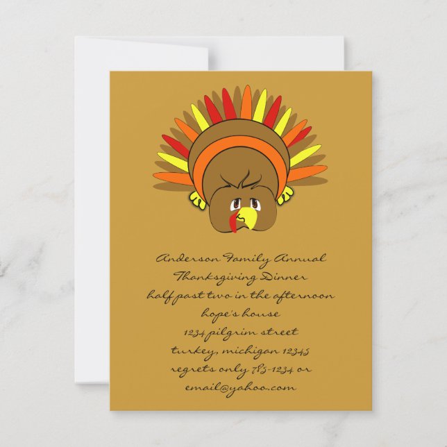 babyturkeycolorsdamaskcirklar inbjudningar (Framsida)