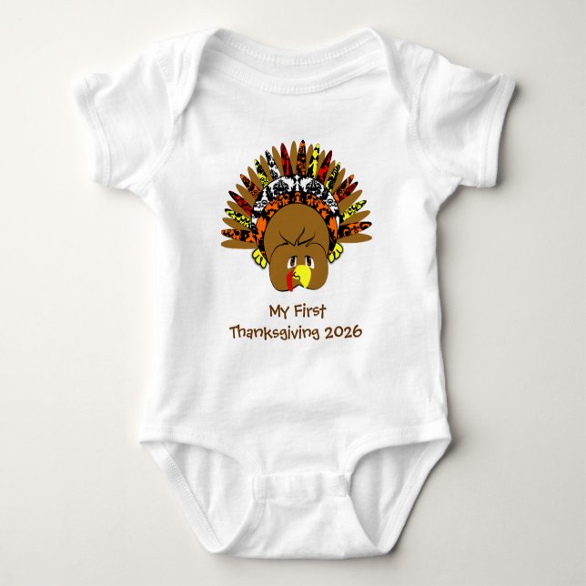babyturkeycolorsdamaskcirklar t shirt (Framsida)