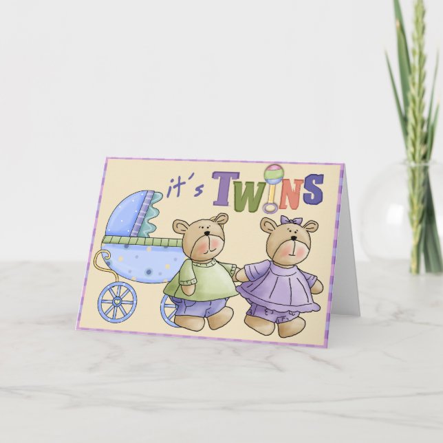 Babytwillingar Kort (Framsida)