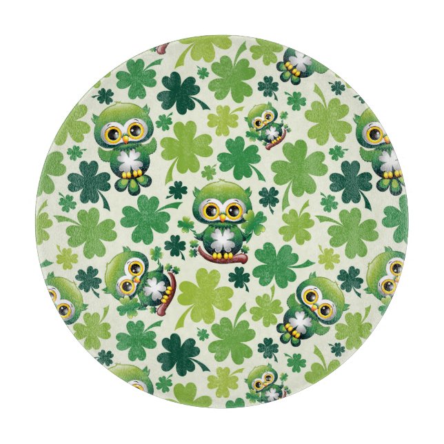 Babyuggla Söt St Patrick Tecknad Film (Framsidan)