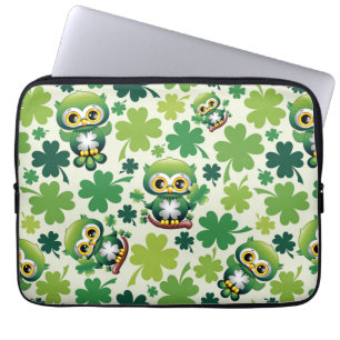 Babyuggla Söt St Patrick Tecknad Film Laptop Fodral