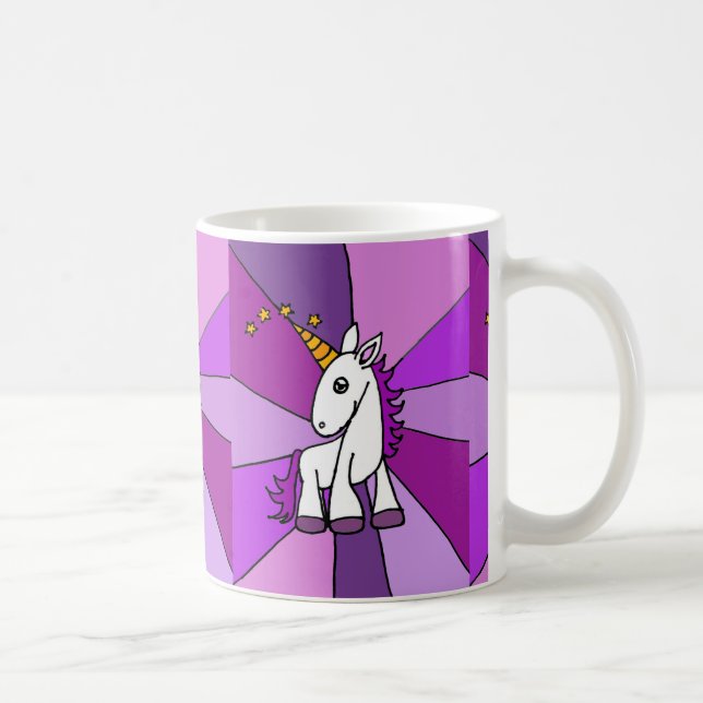 BabyUnicorn med guld- Hornkonst Kaffemugg (Höger)