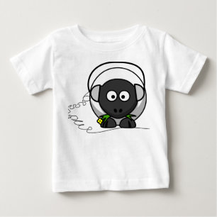 Babyutslagsplats med fårtrycket tee