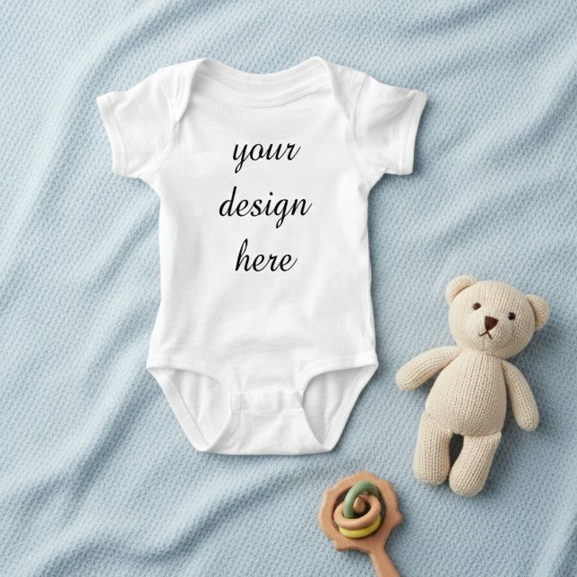 Babyväst Bodysuit Mockup – Din Design Här T Shirt (Skapare uppladdad)