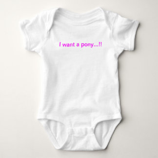 Babyvesten "önskar jag en ponny ", t-shirt