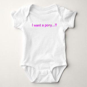 Babyvesten "önskar jag en ponny ", tee