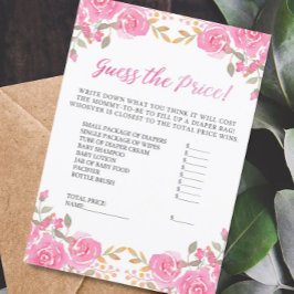 Babyvisningsprogram gissar att det Prisa Rosa Blom Inbjudningar