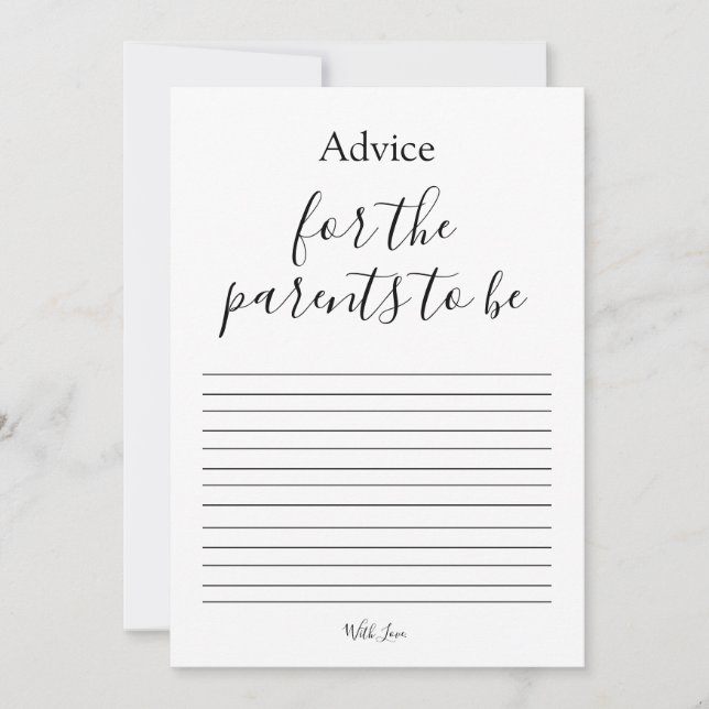 Babyvisningsråd för överordnat kort (Framsida)