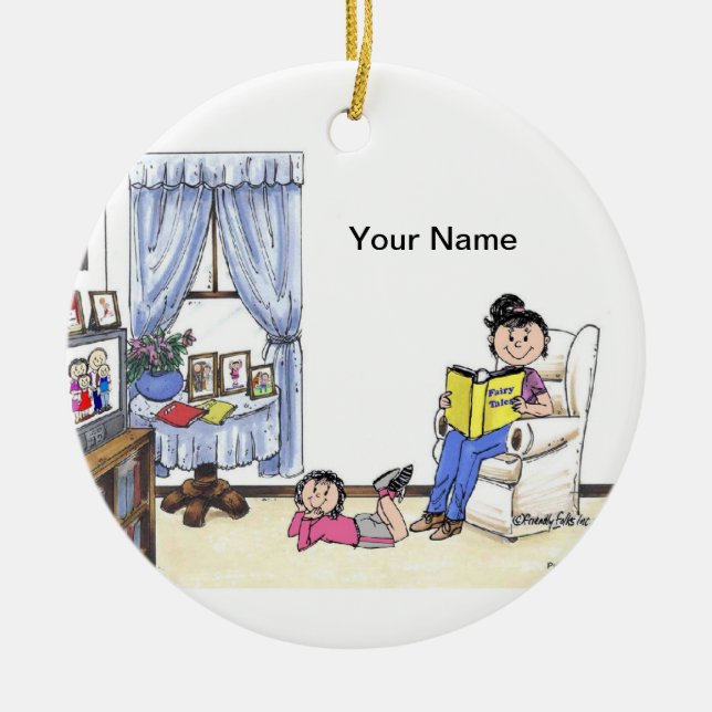 Babyvvakt, 1 flicka julgransprydnad keramik (Framsidan)