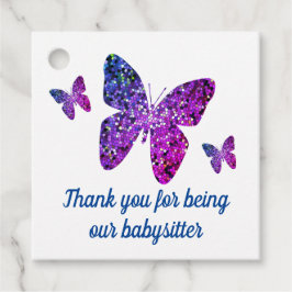 Babyvvakt Apprecition Butterflies Tack Gåvor Etiketter
