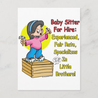 Babyvvakt åt Hire! Vykort