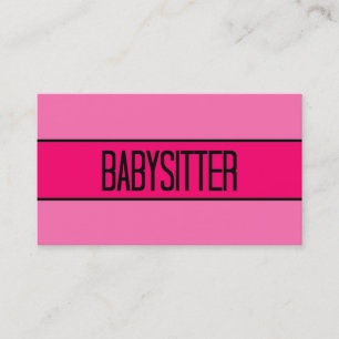 Babyvvakt Baby och Shock rosa Affärskort Visitkort