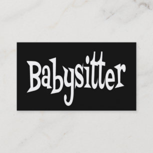 Babyvvakt Black and White Affärskort Visitkort