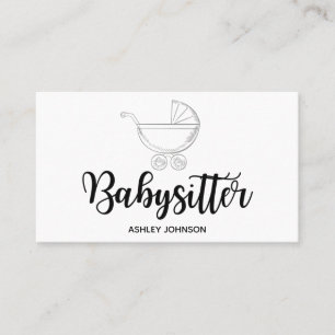 Babyvvakt Calligraphy Aesthetics Modern Elegant Visitkort