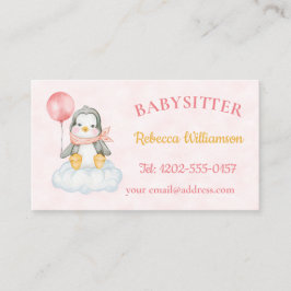 Babyvvakt Cute Penguin Visitkort