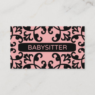 Babyvvakt Damask Affärskort Visitkort