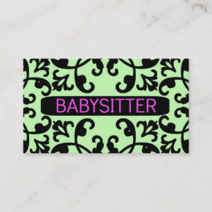 Babyvvakt Damask Affärskort Visitkort
