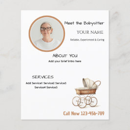 Babyvvakt Editable Business Flyer med foto