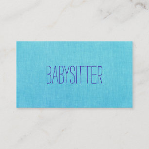 Babyvvakt eller Nanny, Cute, Turkos, Blue Visitkort