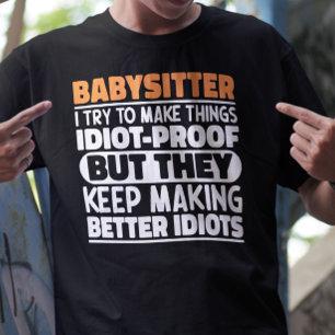 Babyvvakt jag försöker göra Sak Roliga meningar T Shirt