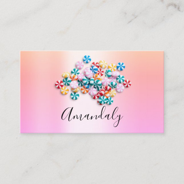 Babyvvakt Nanny Child Daycare Feet Pastels Gelly Visitkort (Framsida)