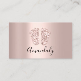 Babyvvakt Nanny Professionell Child Daycare Feet Visitkort