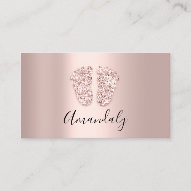 Babyvvakt Nanny Professionell Child Daycare Feet Visitkort (Framsida)
