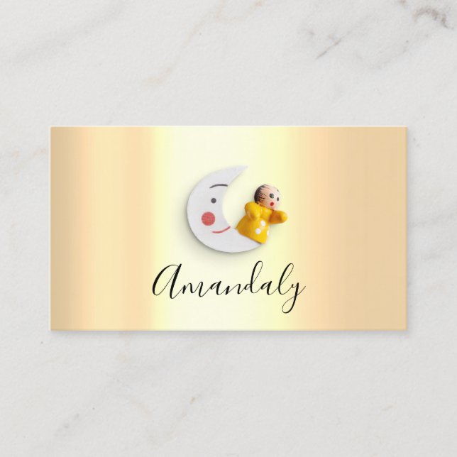 Babyvvakt Nanny Professionell Child Daycare Moom Visitkort (Framsida)