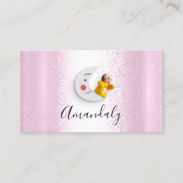 Babyvvakt Nanny Professionell Child Daycare Rosa Visitkort