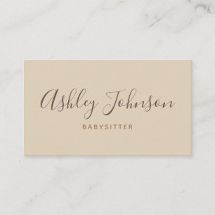 Babyvvakt Nanny Simple Clean Non Photo Pastel Visitkort