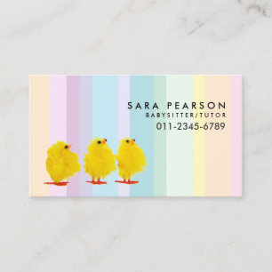Babyvvakt Tutor Child Care Cute Baby Chickens Visitkort
