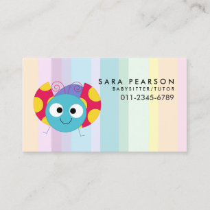Babyvvakt Tutor Child Care Cute Ladybug Visitkort