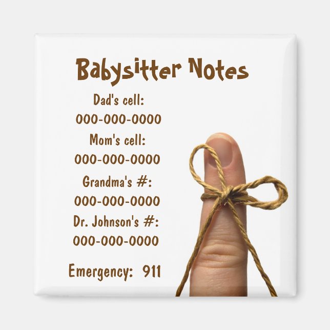 Babyvvakterska Magnet (Framsidan)