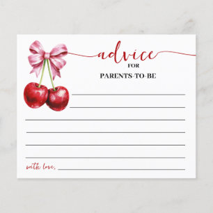 Babyvykort för Cherry Coquette Advice Mamma & Papp Flygblad
