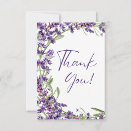 Babyvykort för lila Lavender Blommigt-Tack Tack Kort