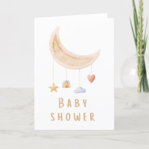 Babyvykort med Crescent Måne Mobile Tack Kort