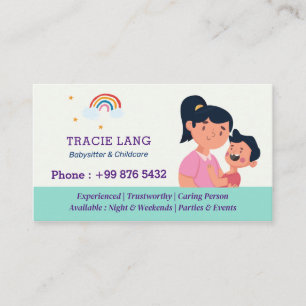 Babywatch Professionell Business Cute Rainbow Visitkort